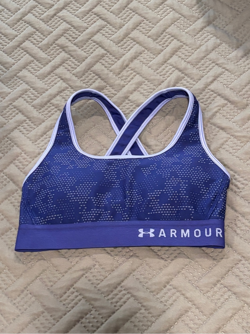 Blue/Purple Cross Back Under Armour Sports Bra